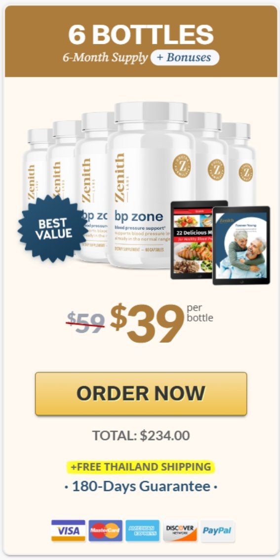 BP Zone Buy 6  bottles